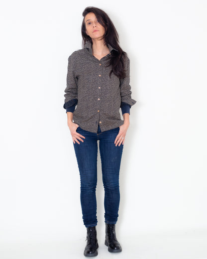 Chemisier Alexine Riz Marine - DERNIERE PIECE
