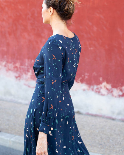 Robe Désirée Mind Marine ECOVERO - DERNIERE CHANCE