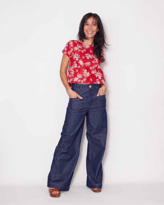 Top Leonie japonais Cerisier Rouge