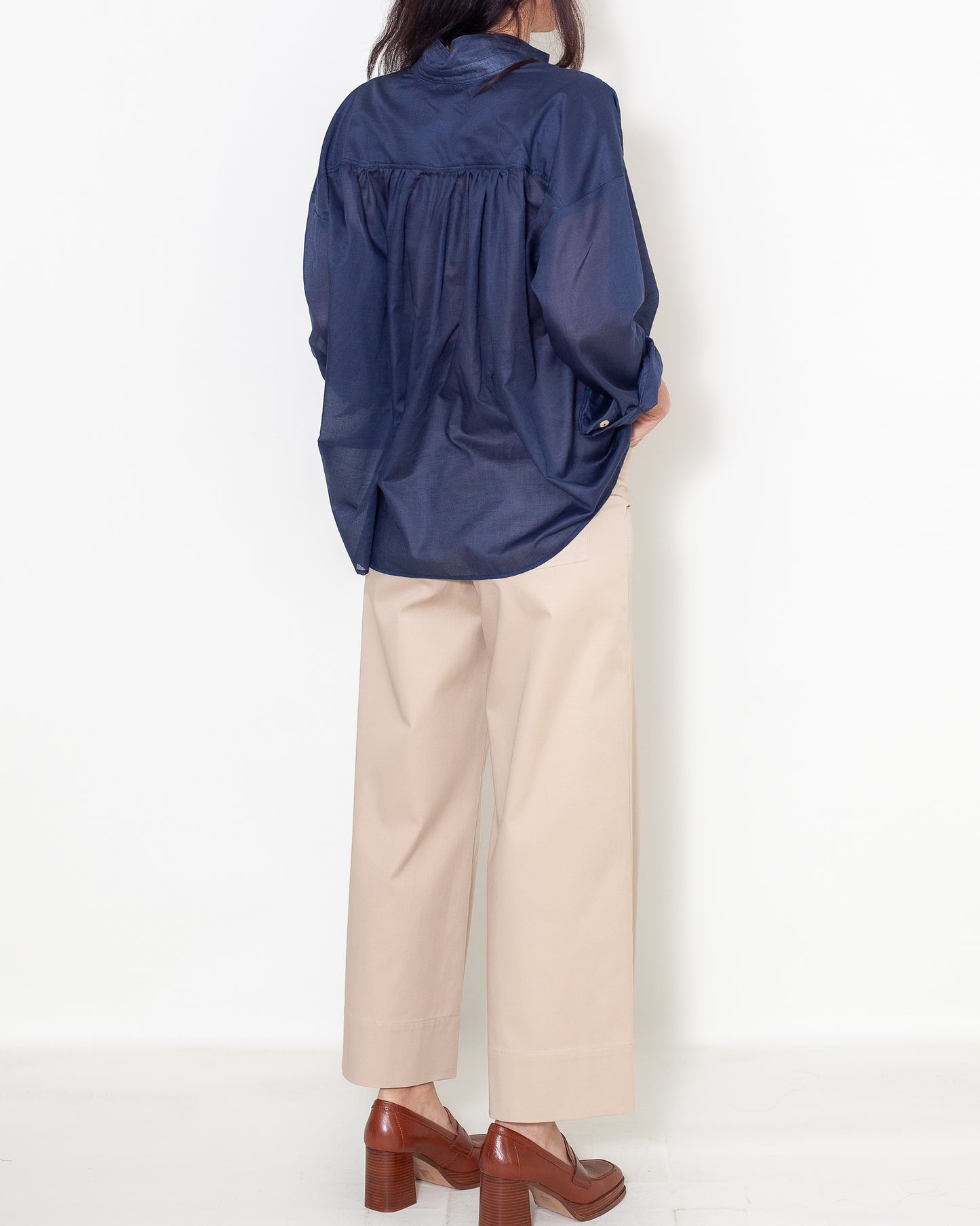 Chemise Marta Voile bleu soyeux