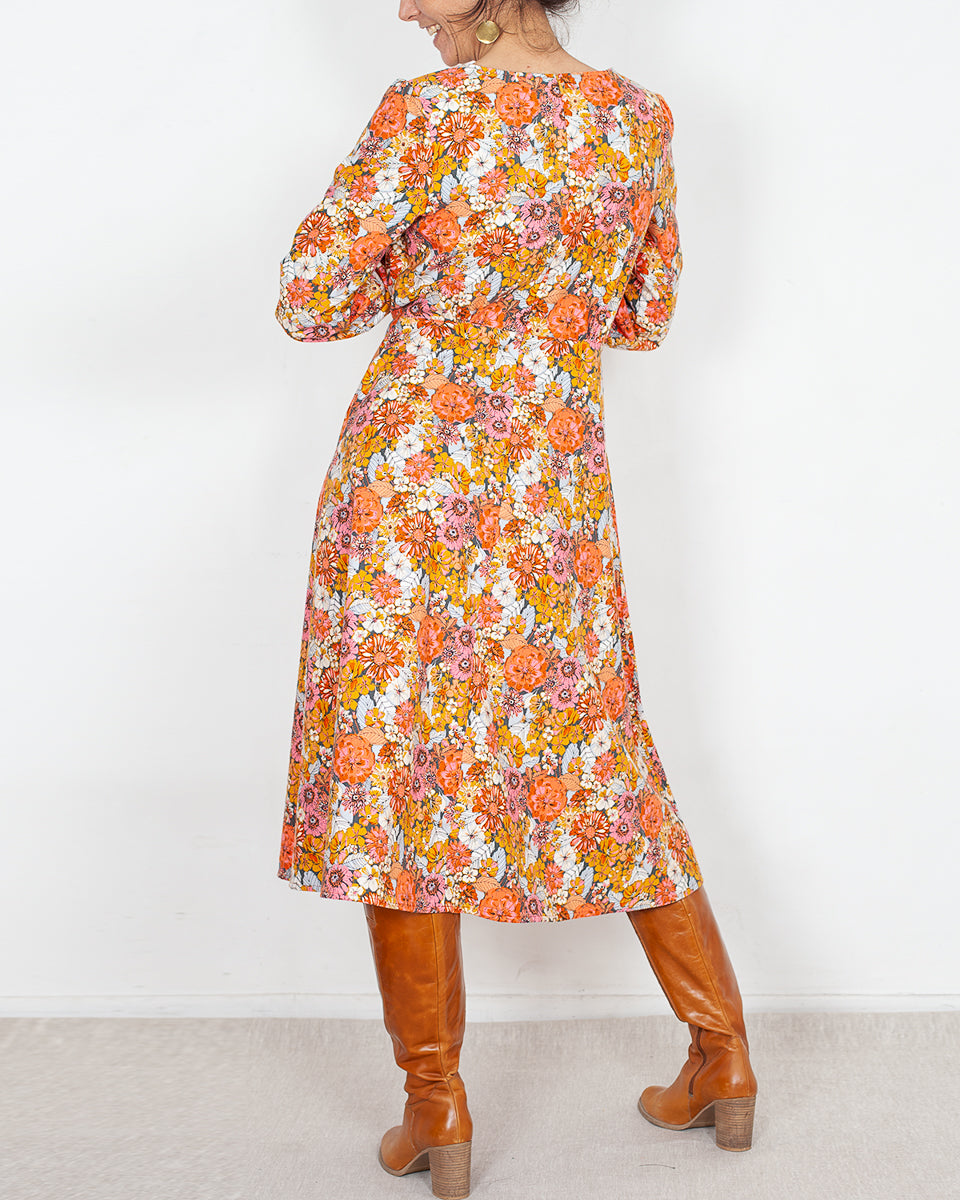 DERNIERE CHANCE - Robe Désirée Flanelle "Folk" - PRIX ROND