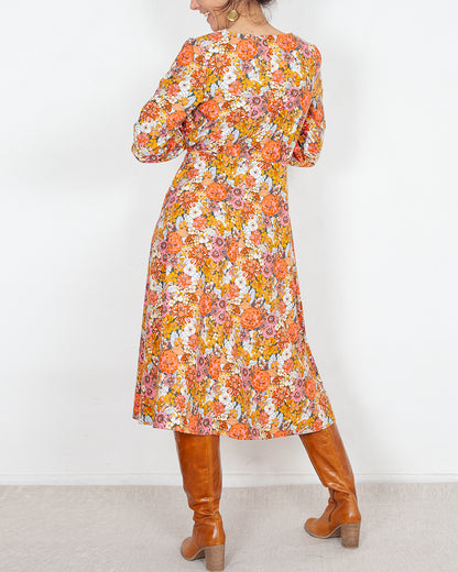 DERNIERE CHANCE - Robe Désirée Flanelle "Folk" - PRIX ROND