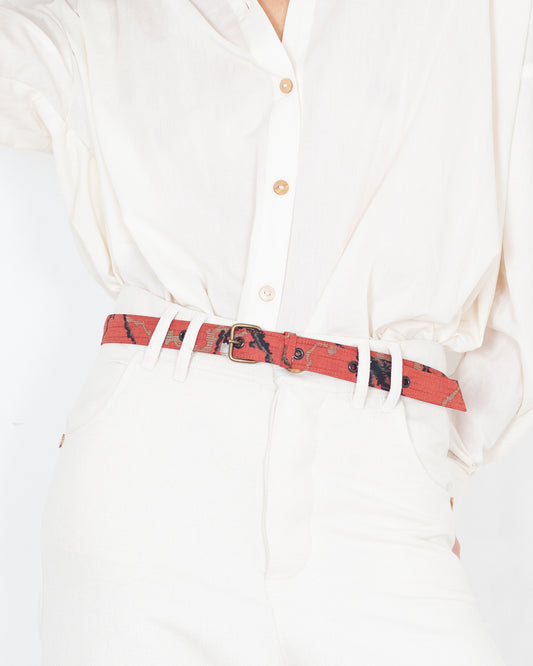 Ceinture Classique "prunier corail"