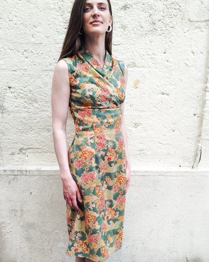 Robe Cloe Japon pivoine ciel DERNIÈRE CHANCE