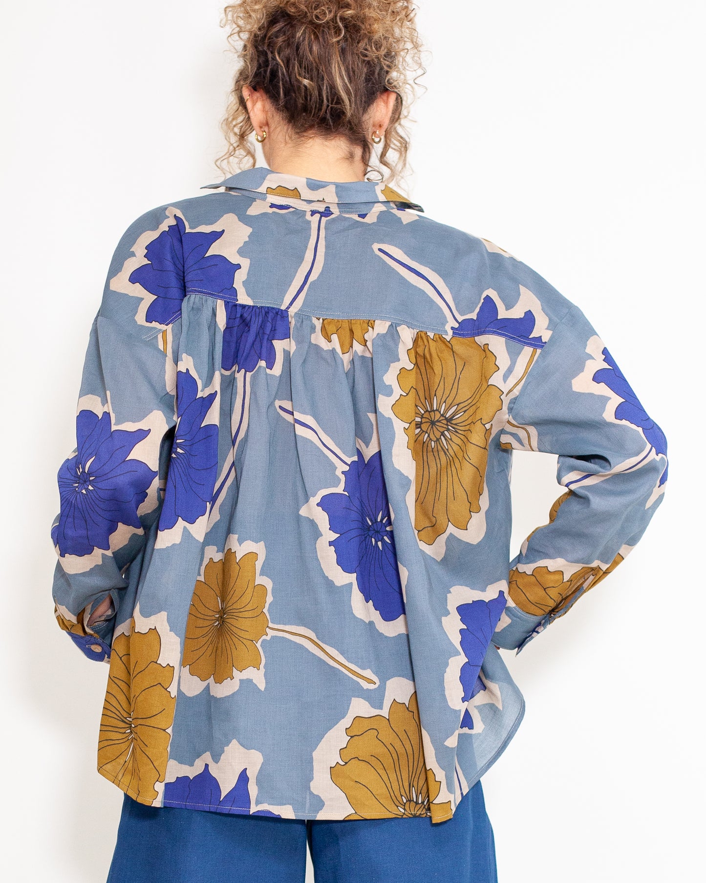 Chemise Marta retrobleue