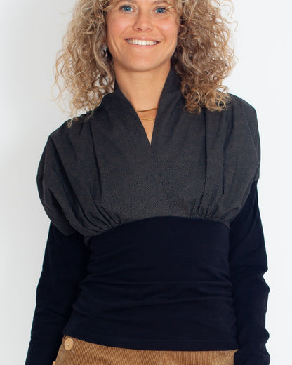 TOP KIMONO vagues en points