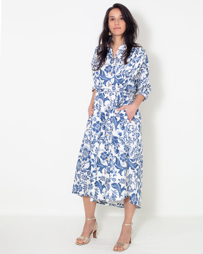 Robe Marta Jardin bleu UP