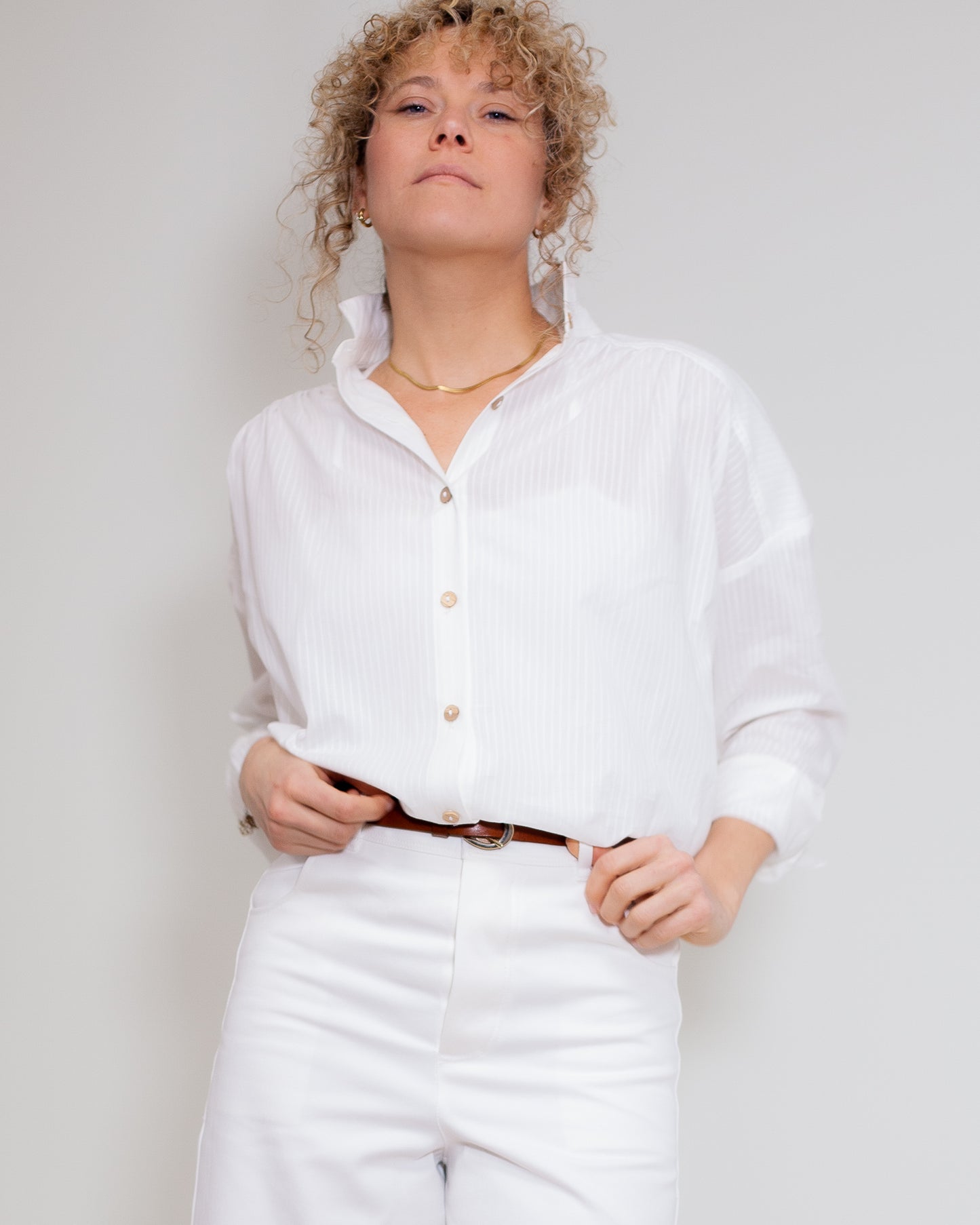 Chemise Marta Rayures Ivoire