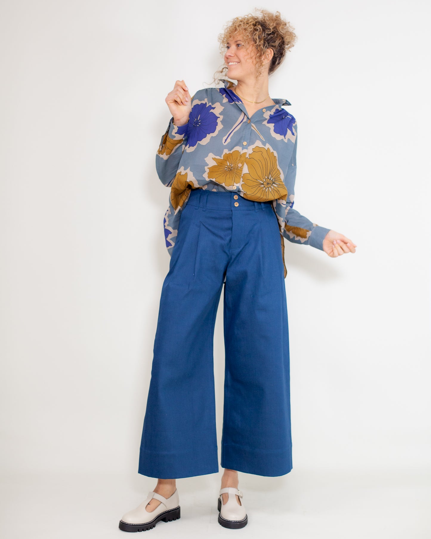 Chemise Marta retrobleue