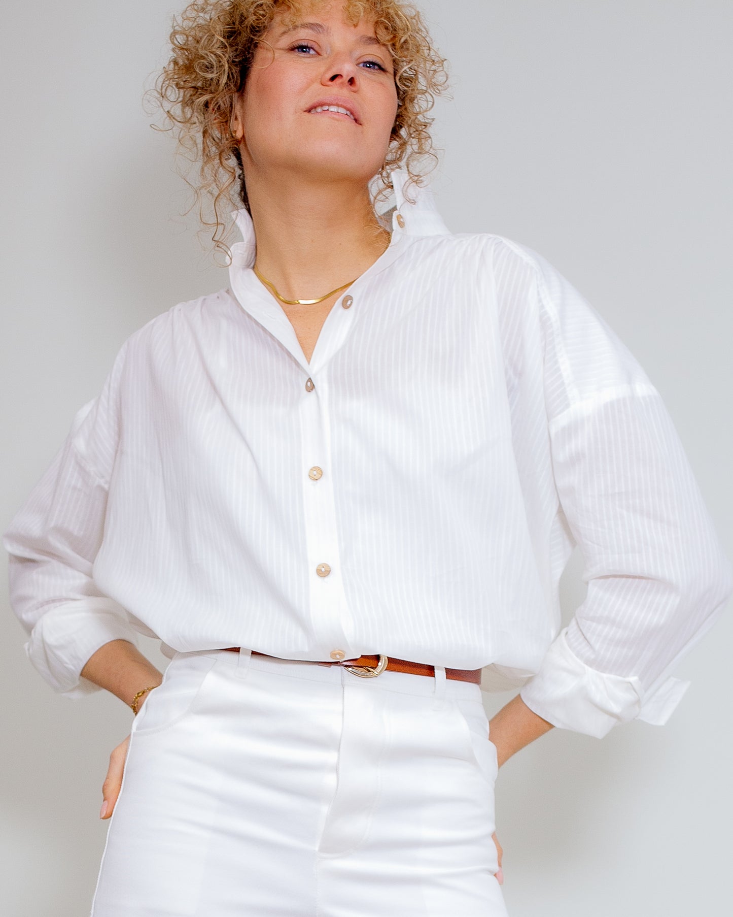 Chemise Marta Rayures Ivoire