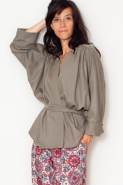 Veste Louison Laine Kaki
