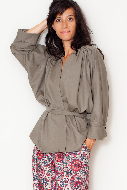 Veste Louison Laine Kaki