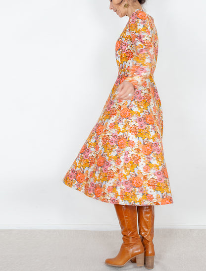 DERNIERE CHANCE - Robe Désirée Flanelle "Folk" - PRIX ROND