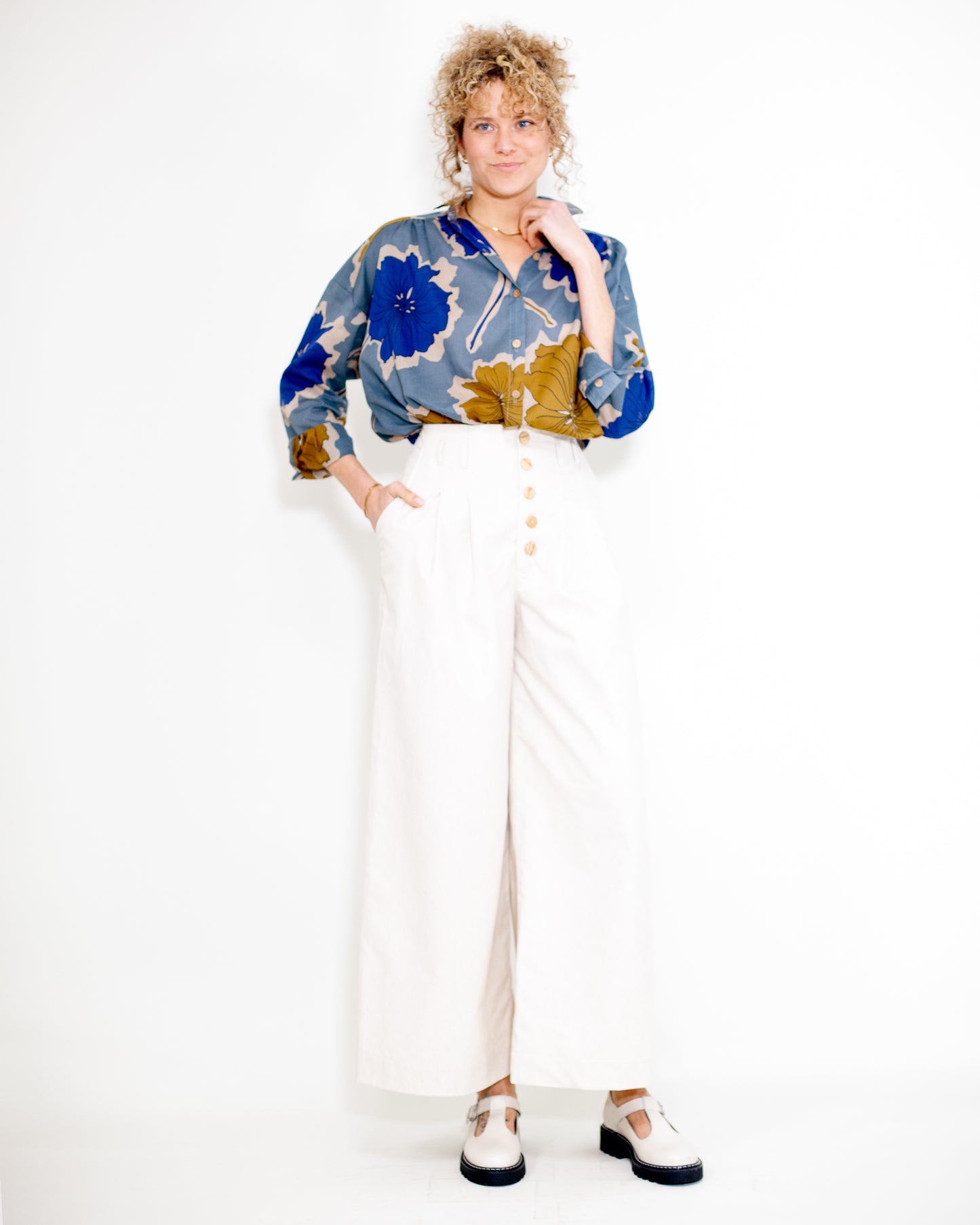 Chemise Marta retrobleue