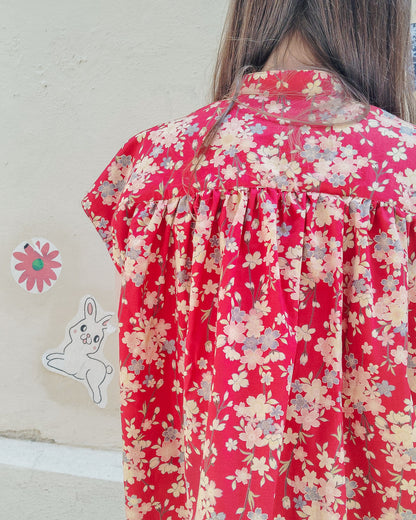 Chemise Claudine Japon prunier rouge - DERNIÈRE CHANCE