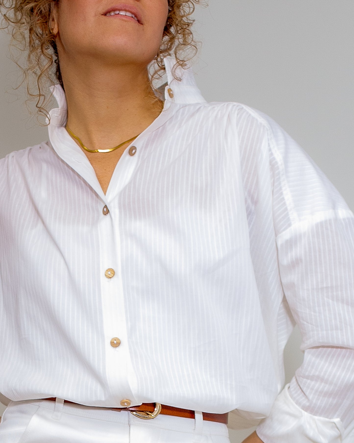 Chemise Marta Rayures Ivoire