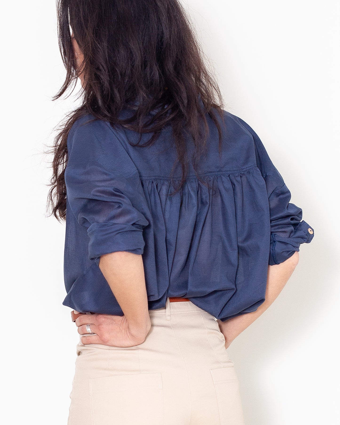 Chemise Marta Voile bleu soyeux