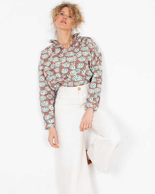 Chemise Marta Bio "Nuages Vieux rose"