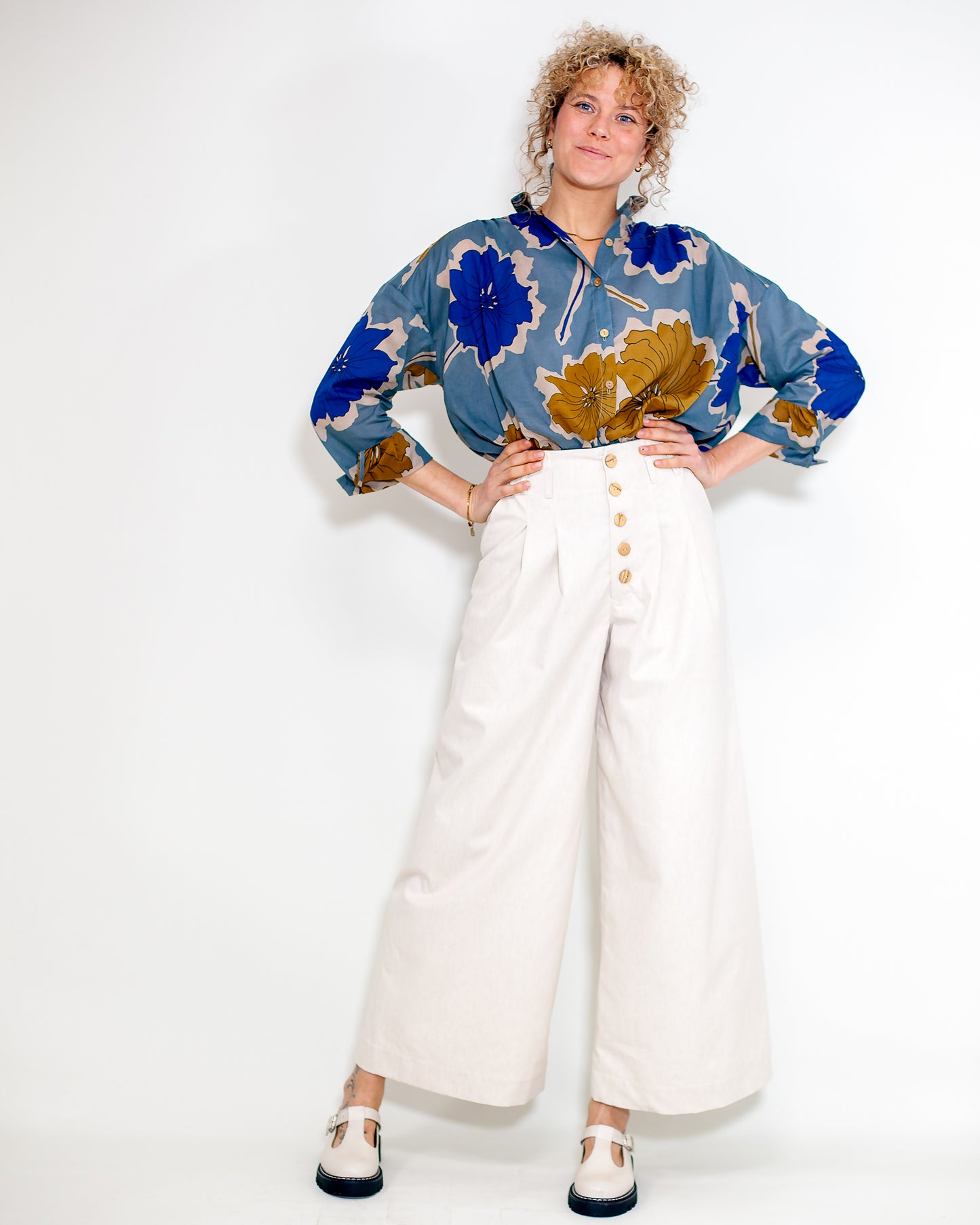 Chemise Marta retrobleue