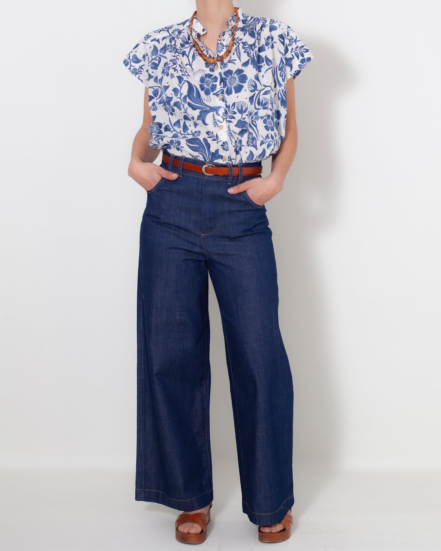 Chemise Claudine Jardin bleu UP