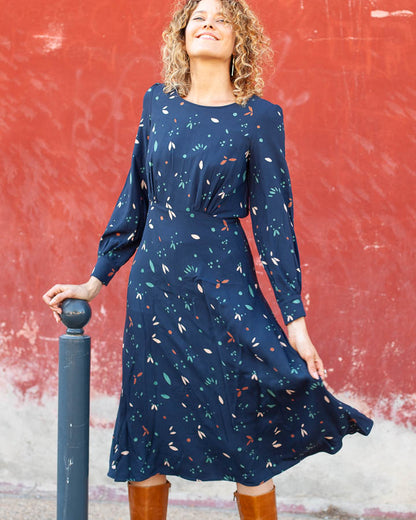 Robe Désirée Mind Marine ECOVERO - DERNIERE CHANCE