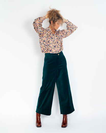 Pantalon Marinette coton BIO Velours Canard - PETIT DEFAUT -30%