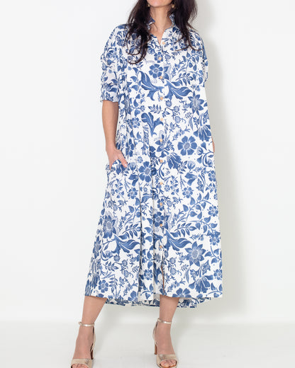 Robe Marta Jardin bleu UP