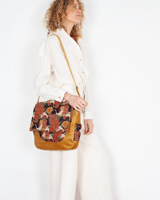 SAC CECILE VELOURS BIO "doré"