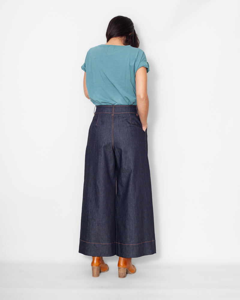 Tee-shirt Louise coton bio gots Mineral Blue