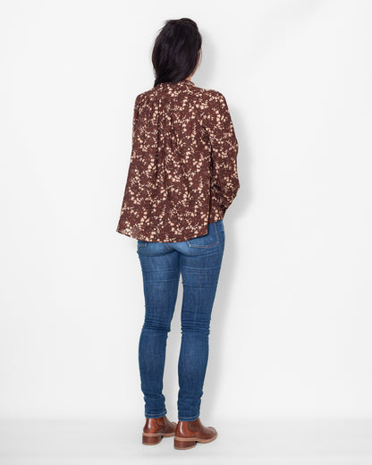 Blouse Olivia laine brown flowers