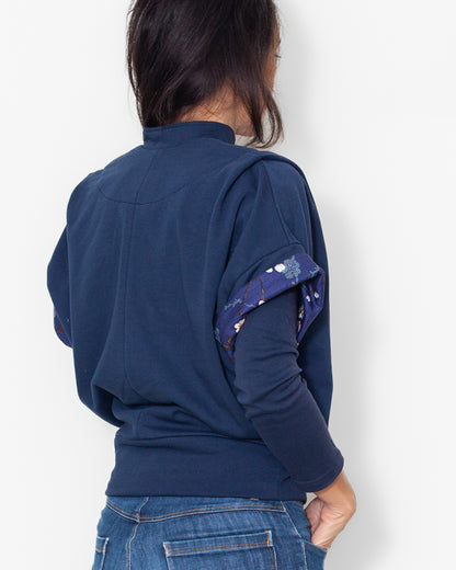 Sweat Jane molleton bio bleu prunier