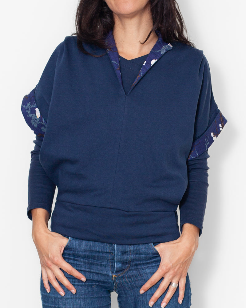 Sweat Jane molleton bio bleu prunier