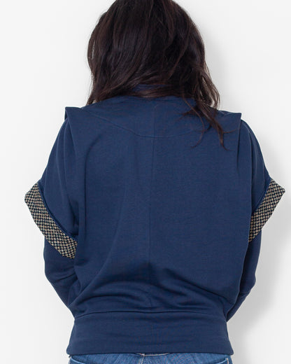 Sweat Jane molleton bio bleu riz