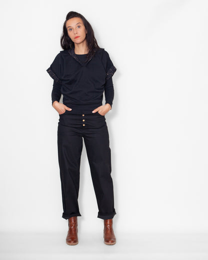 Sweat Jane molleton bio noir