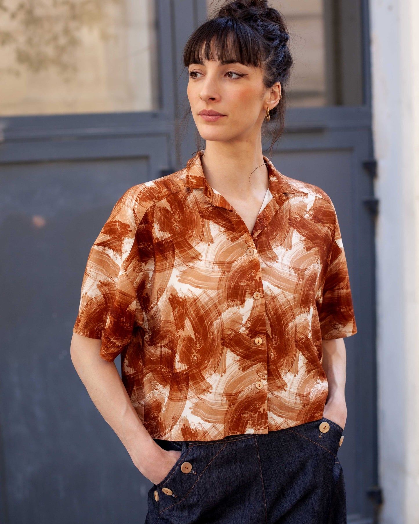 Chemise FLORA brush Terracotta