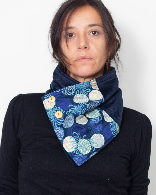 CHECHE pivoines marine