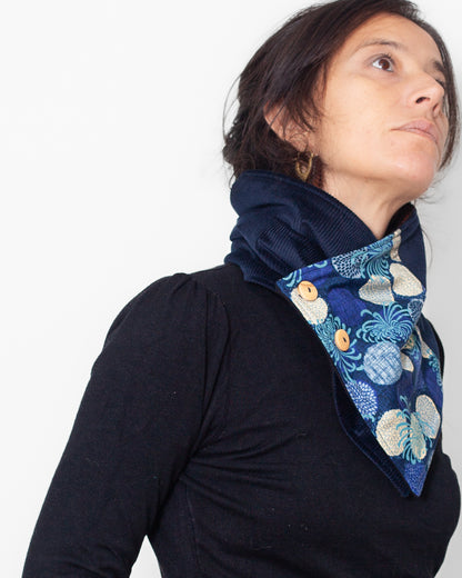 CHECHE pivoines marine