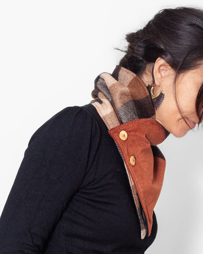 CHECHE laine velours safran