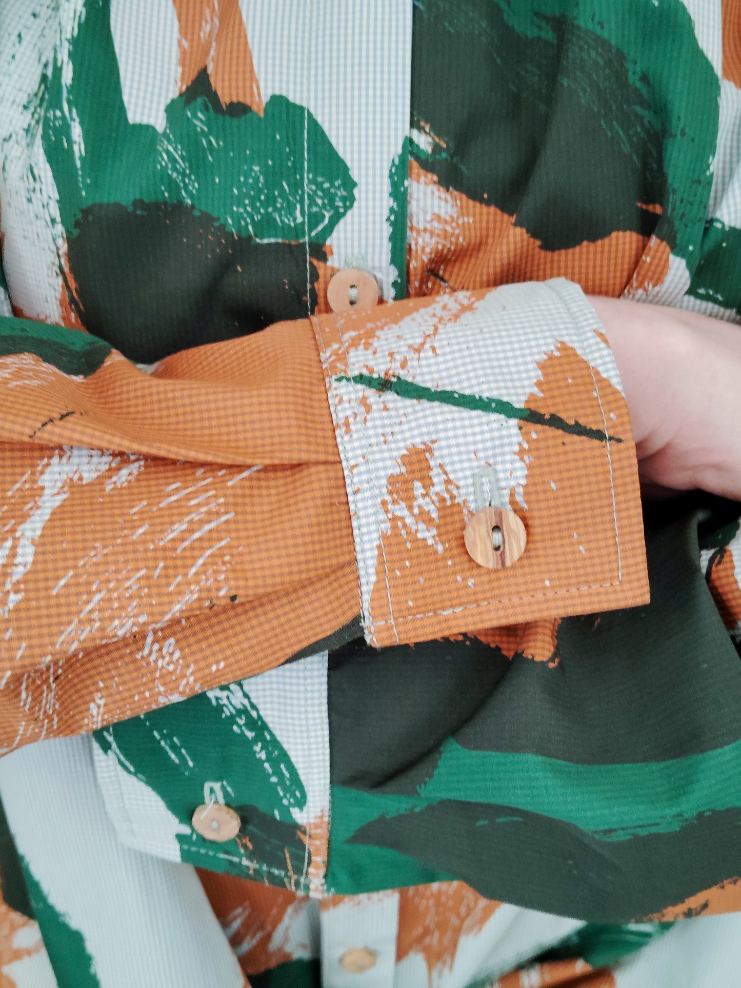 Chemise Marta KAKI couleurs up-cyclé