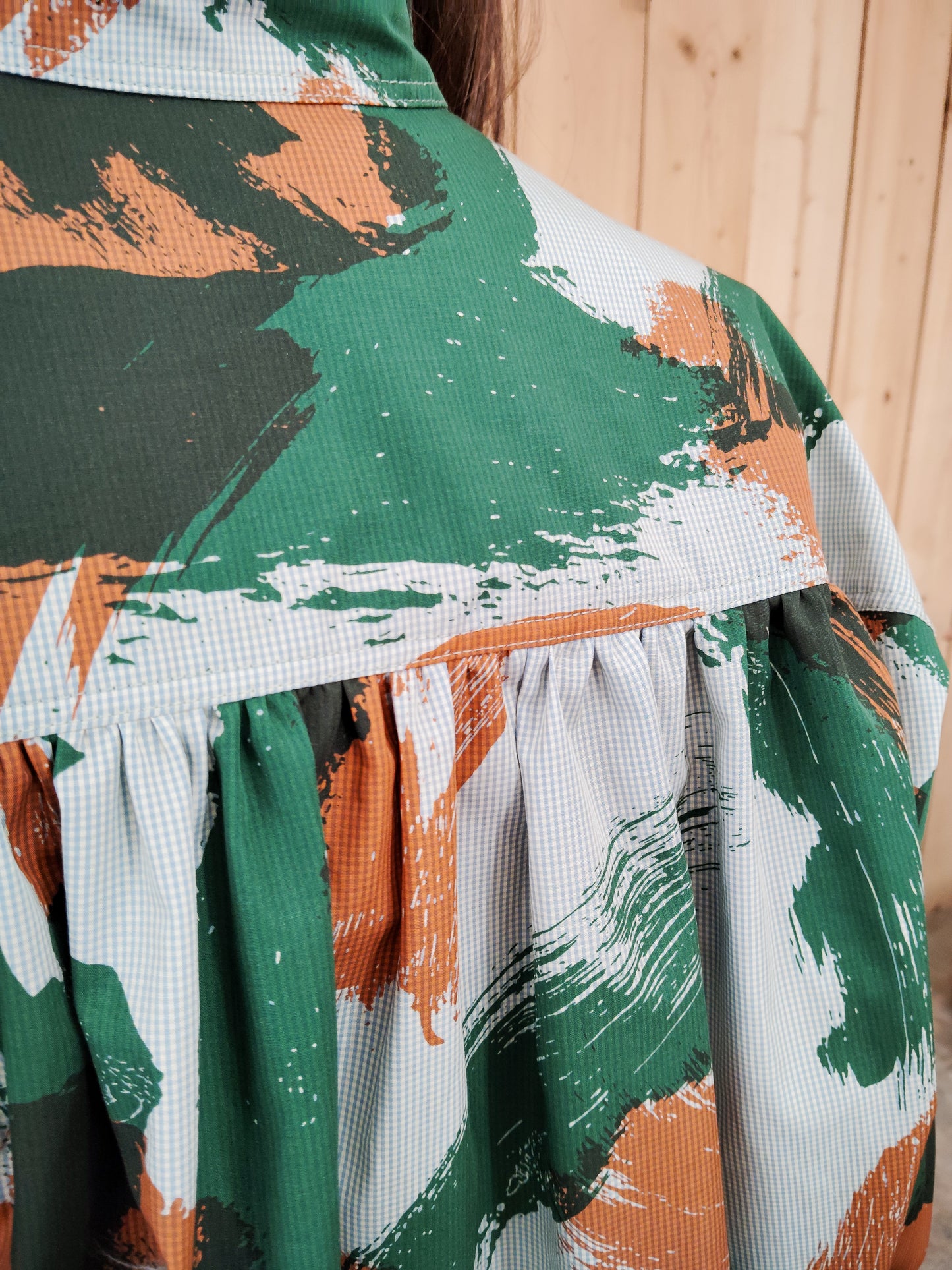 Chemise Marta KAKI couleurs up-cyclé