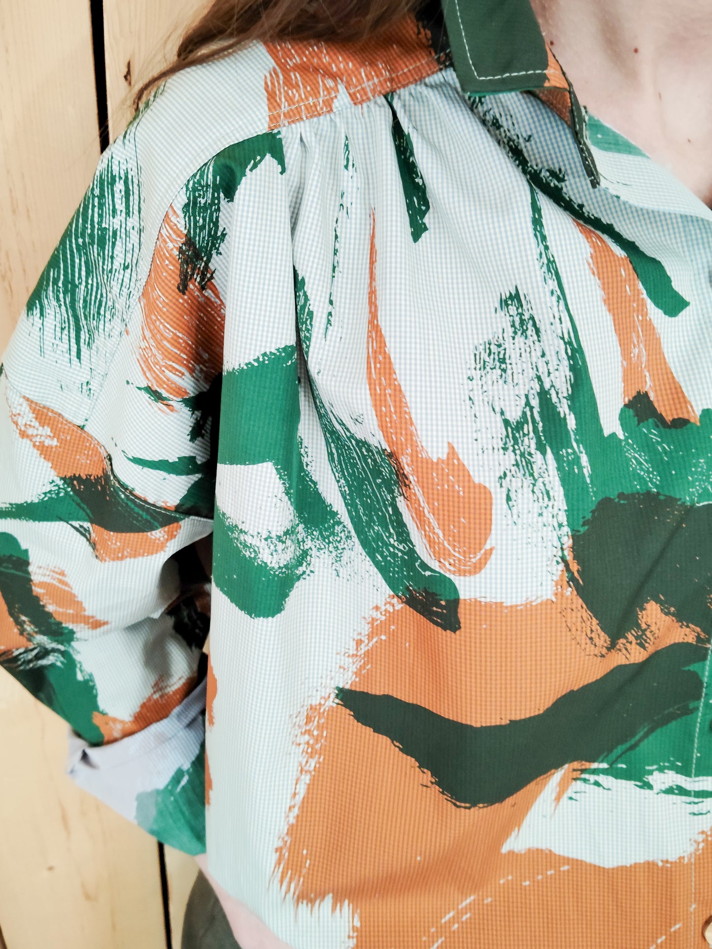 Chemise Marta KAKI couleurs up-cyclé