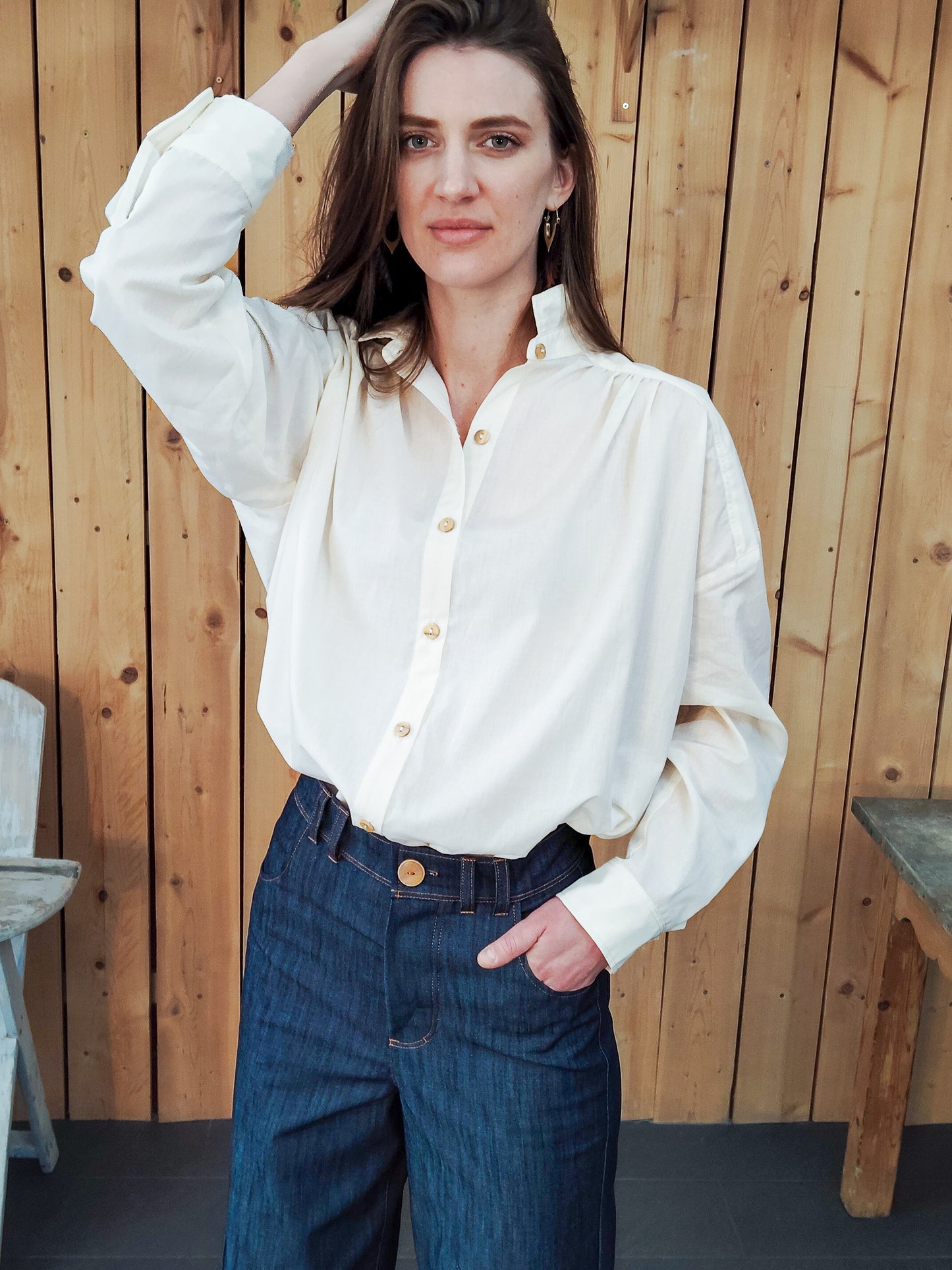 Chemise Marta voile de coton  BIO Nature - ICONIQUE