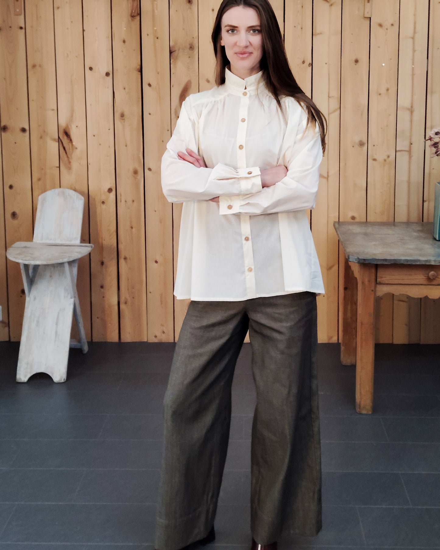 Chemise Marta voile de coton  BIO Nature - ICONIQUE