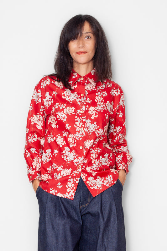 Chemisier Alexine Cerisier Rouge - ICONIQUE