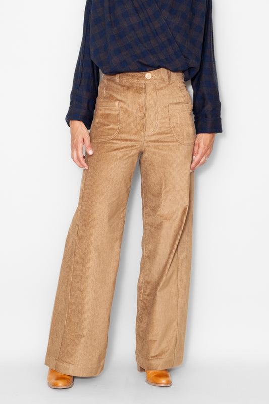 Pantalon Karine Velours Camel Bio