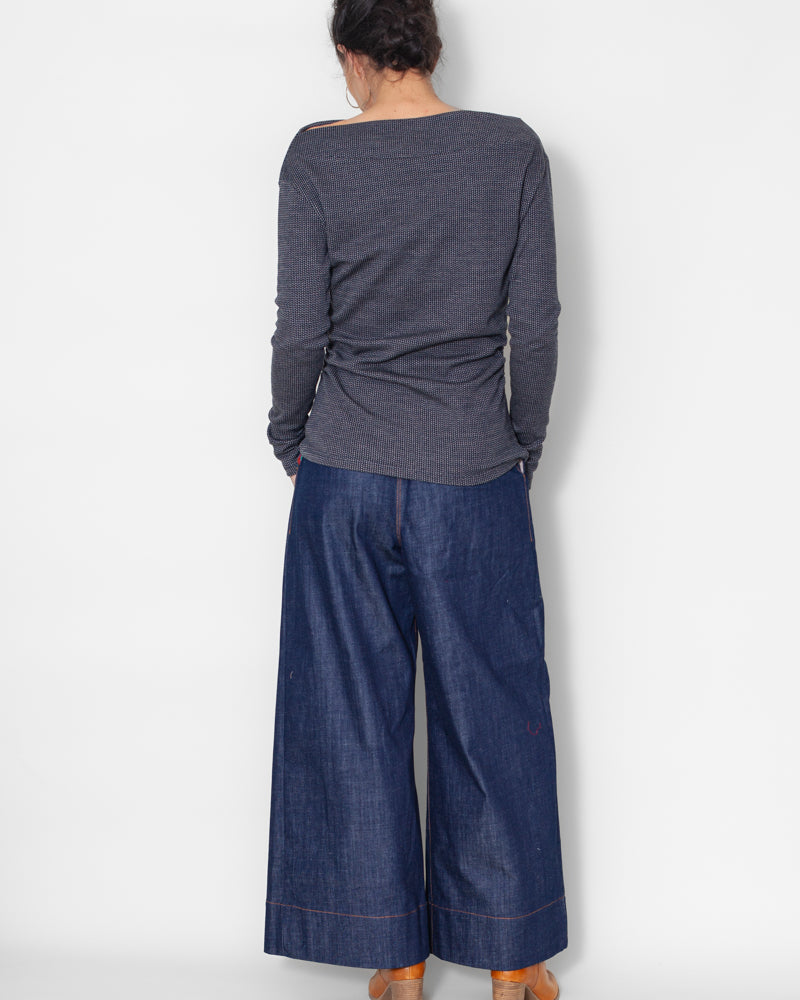 Sweat Emma Jacquard bleu