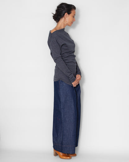 Sweat Emma Jacquard bleu