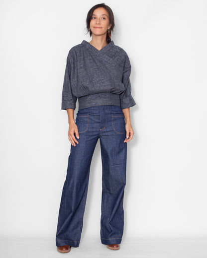 Chemisier Marina plumage japon