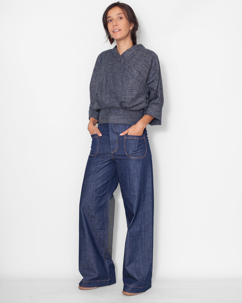 Chemisier Marina plumage japon