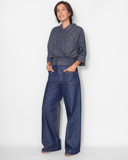 Chemisier Marina plumage japon